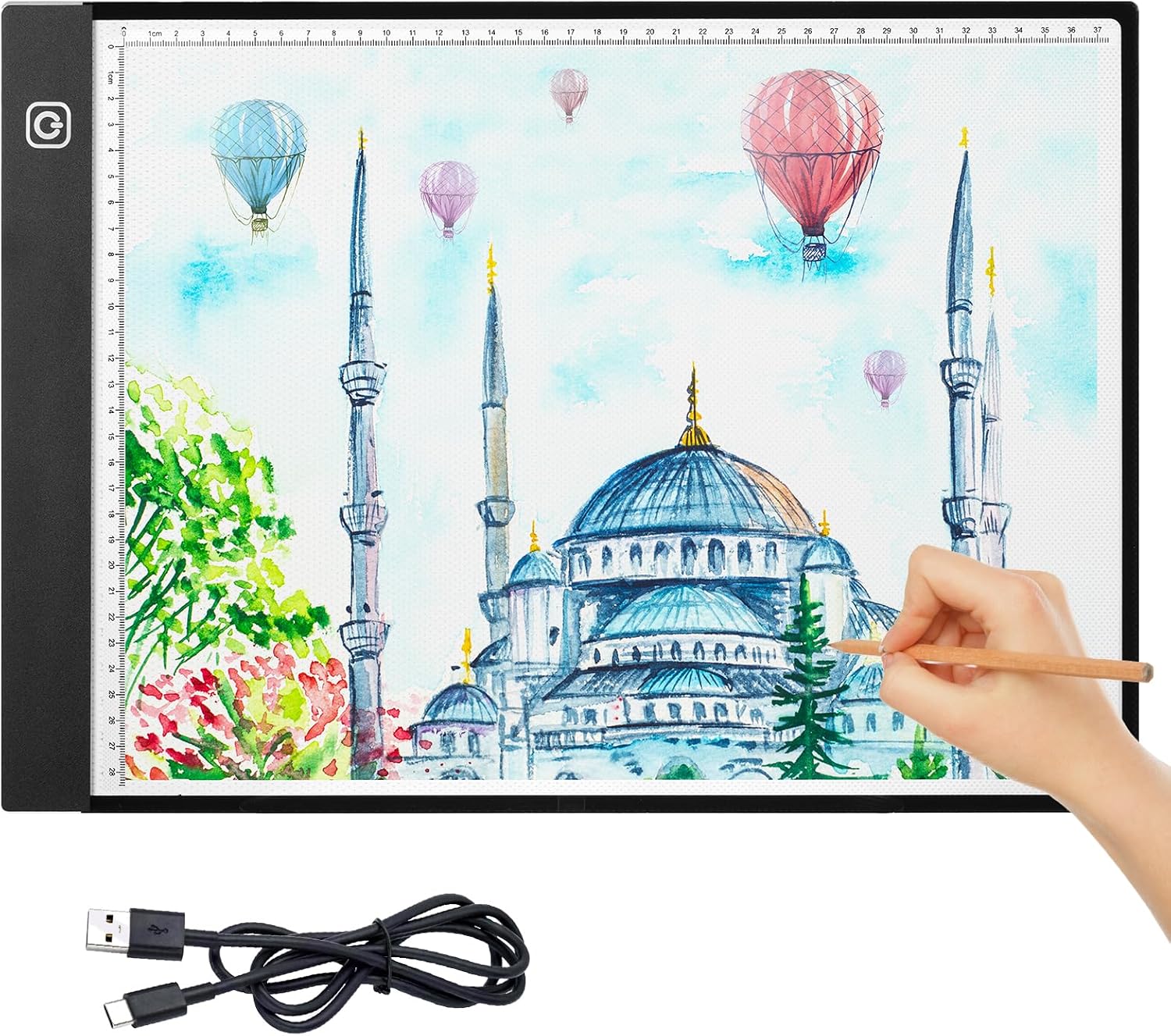 Imagen de AUAUY A3 LED Light Pad for Diamond Painting: Stepless Brightness, Ultra-Thin USB Drawboard en OfertitasTOP