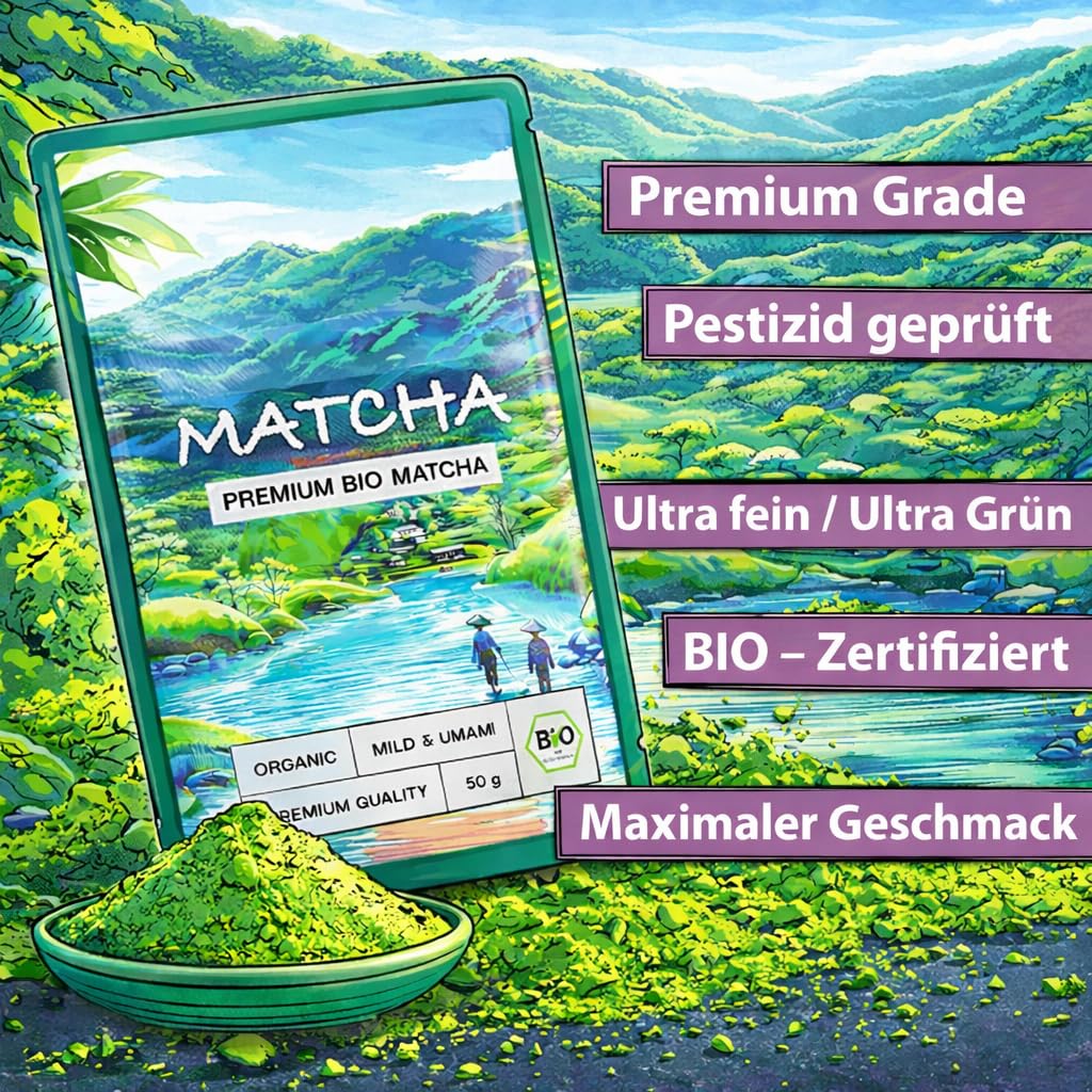 Detalle de Matcha Pulver Bio - Premium Qualität
