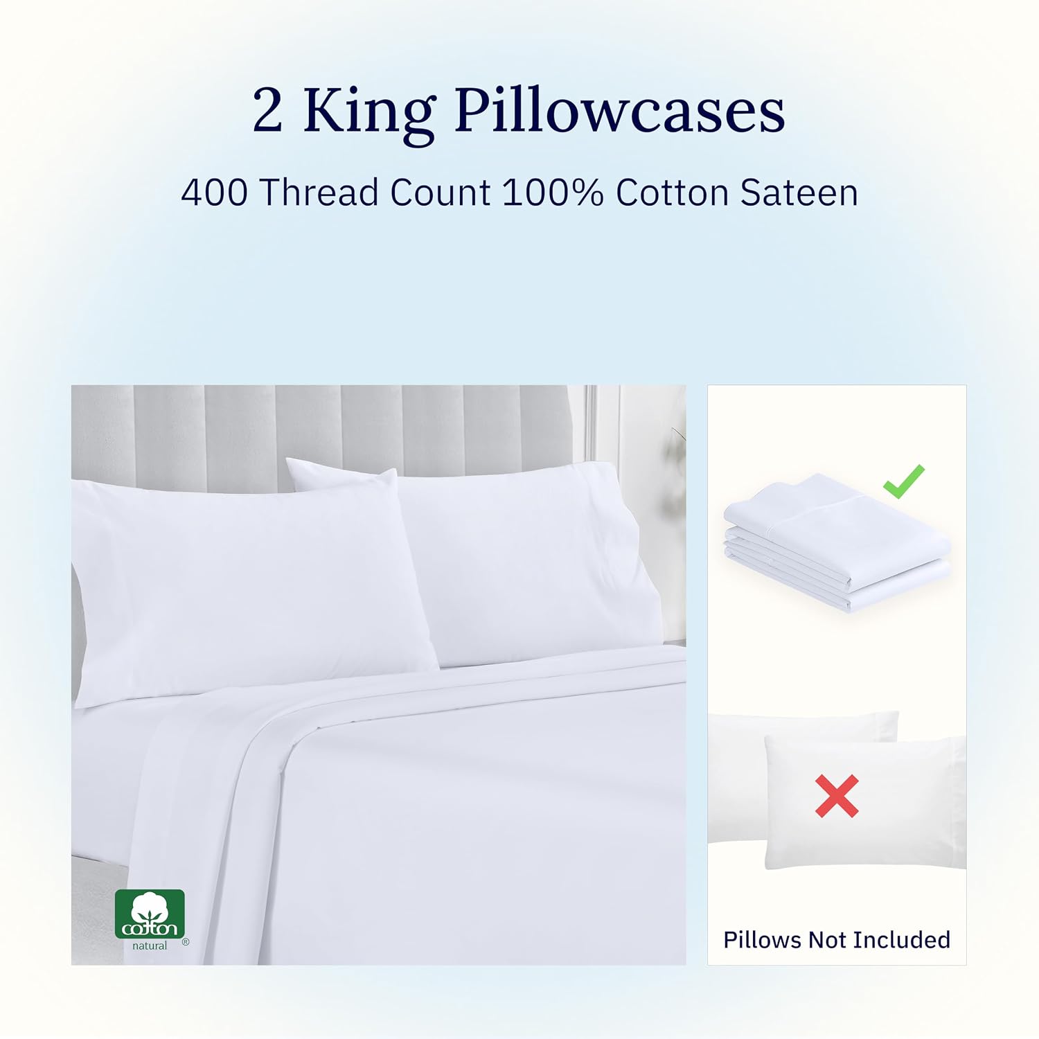 Thumbnail 3 de California Design Den King Pillowcase Set 400TC