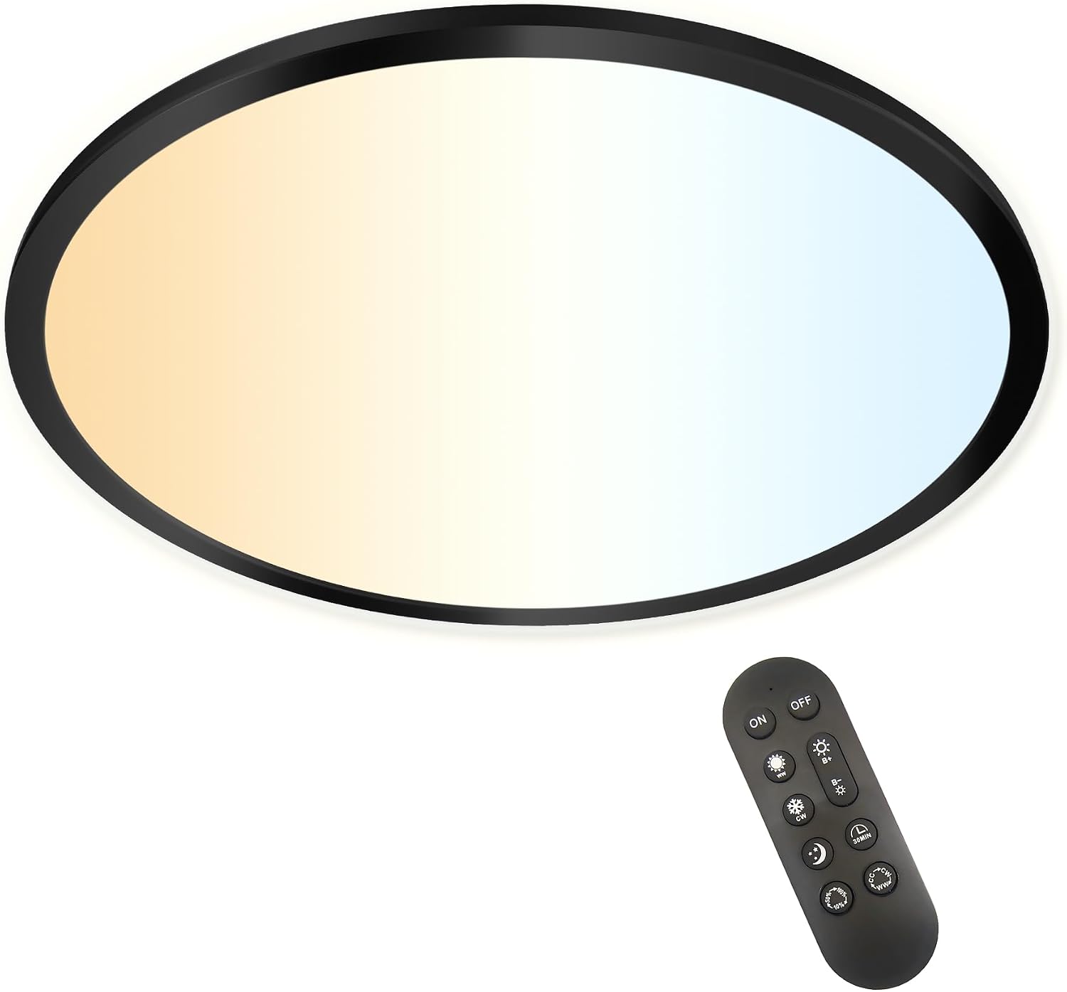 Detalle de ONDTA 45 W ledplafondlamp Ø 57 cm, dimbaar, 6.700 lm en afstandsbediening