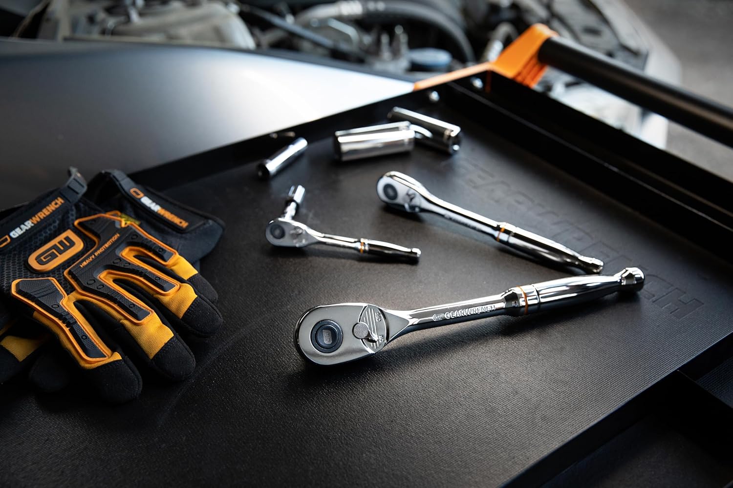 Thumbnail 3 de GEARWRENCH 3-Piece Teardrop Ratchet Set (1/4", 3/8", 1/2" Drive) — 90-Tooth Quick Release