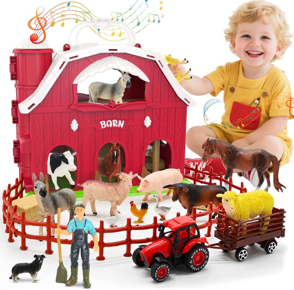 Detalle de Red Barn Toys Farm Playset 18.5in