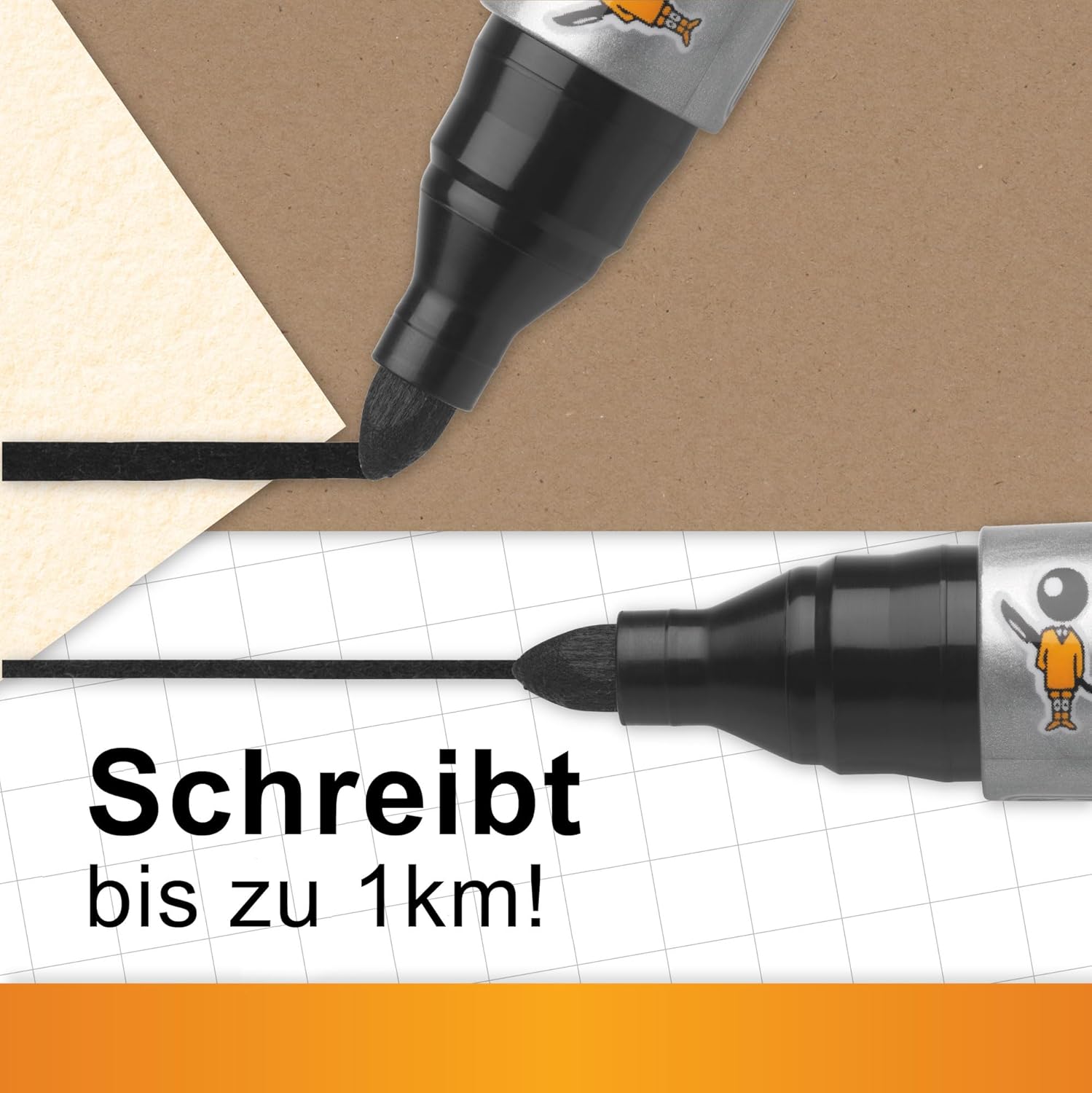 Detalle de BIC Marking 2000 Permanent Marker, 12er Pack – Schwarz, 1,7 mm Line, wasserfest