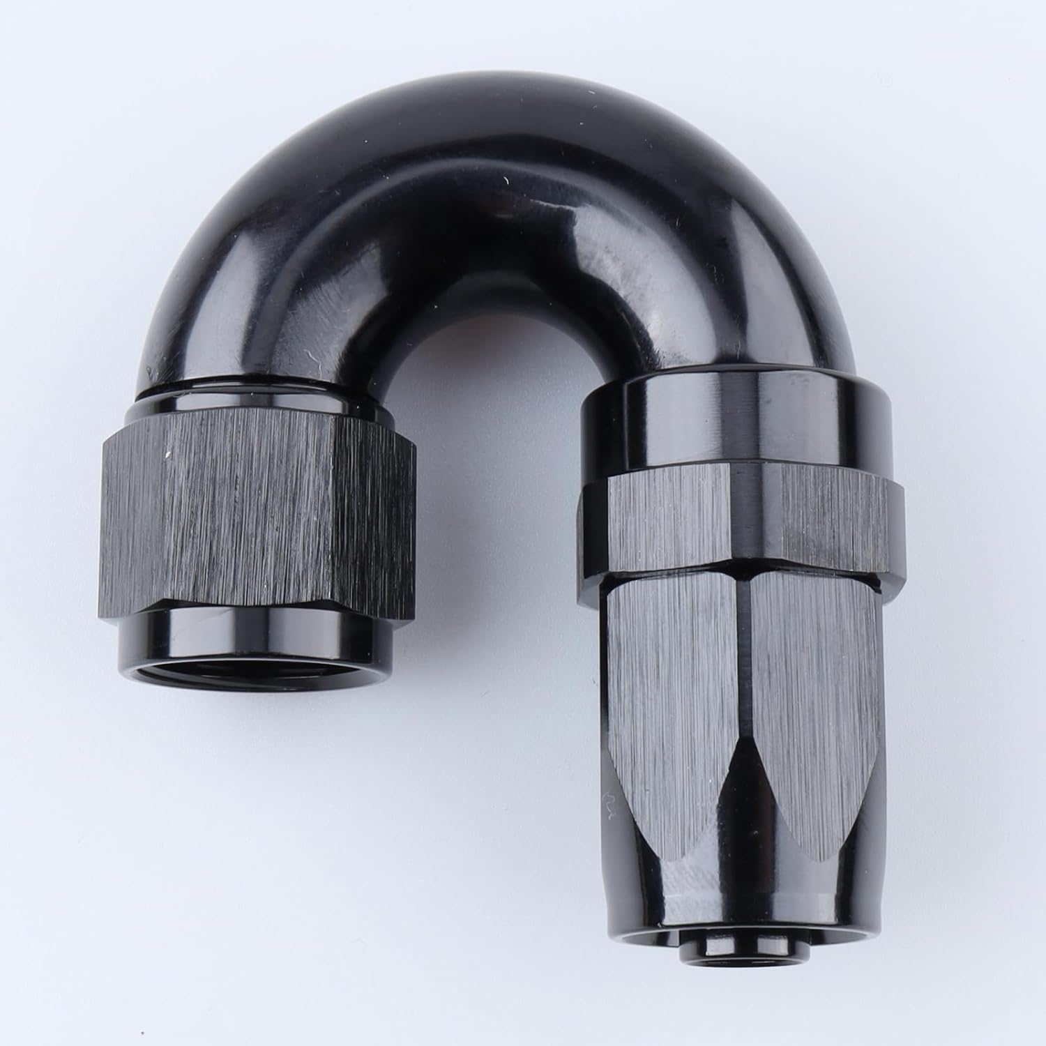Detalle de AC Performance -8 AN 45 Degree Swivel One Piece Full Flow Hose End Fitting, Black Aluminum