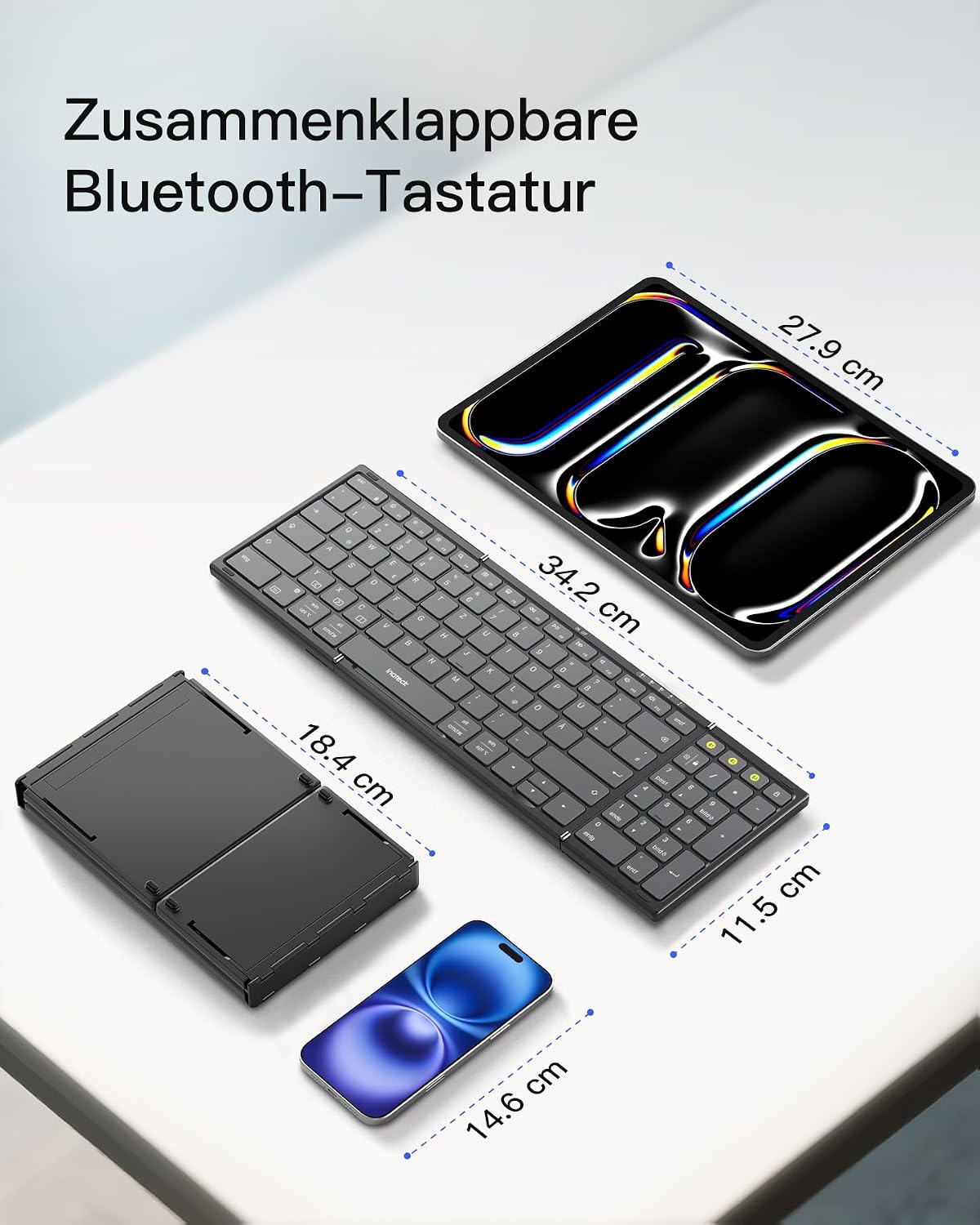 Thumbnail 4 de Inateck Nomad N0158 faltbare Tastatur 4–13 Zoll