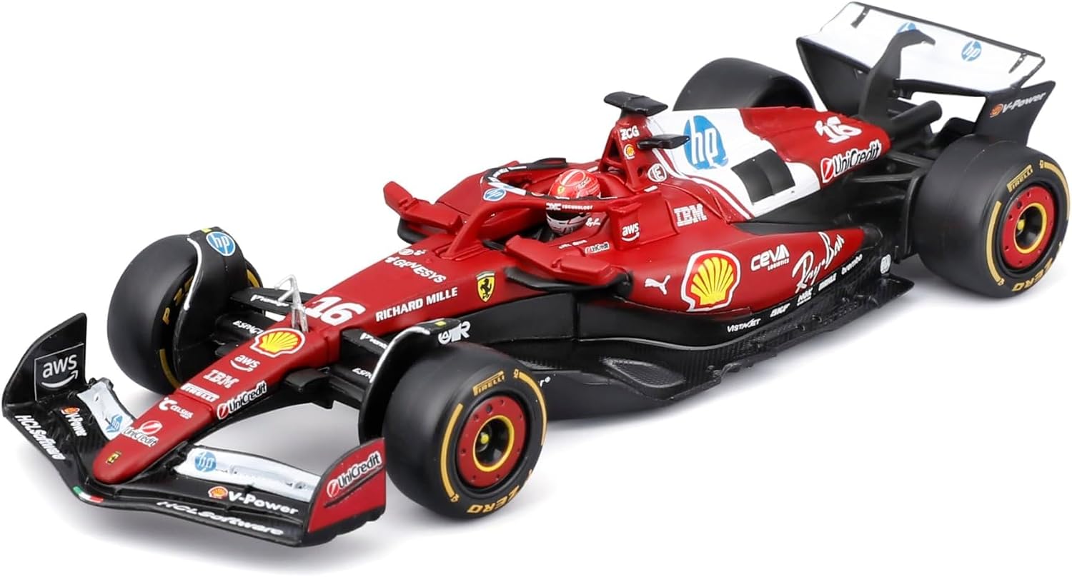 Thumbnail 5 de Bburago Ferrari SF-23 Test Fiorano Lewis Hamilton 1:43 – Esclusivo die-cast con teca e basetta