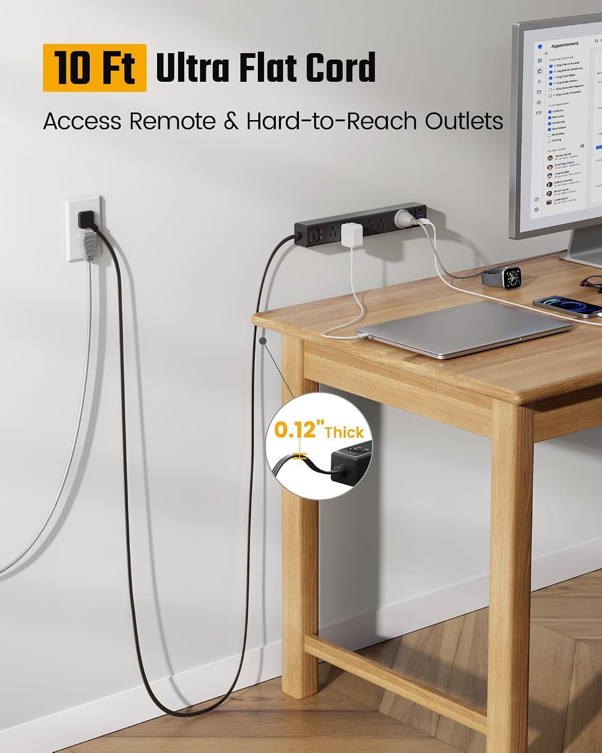 Detalle 2 de SUPERDANNY Power Strip, 10 ft Cord