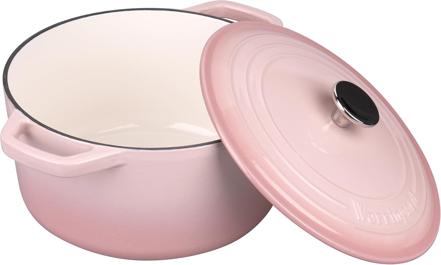 Thumbnail 4 de VORRINGARD 6QT Pink Enameled Cast Iron Dutch Oven with Lid (Bread Baking Supplies Set)