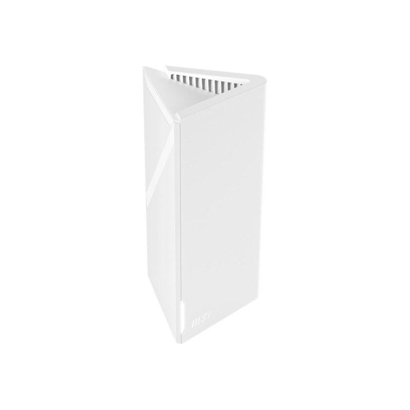 Detalle de MSI MRBE50-1PK Roamii BE Lite: sistema Mesh Wi‑Fi 7 de doble banda para cobertura total