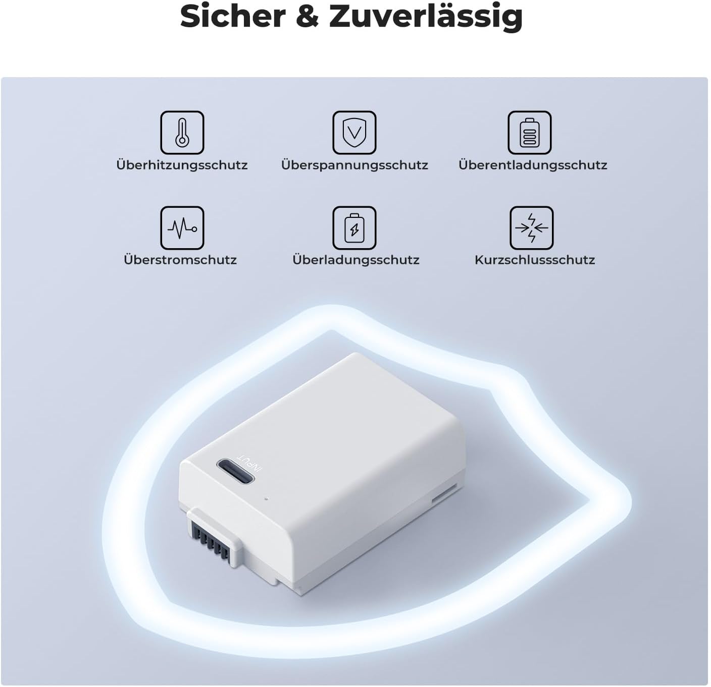 Thumbnail 4 de K&F CONCEPT EN-EL25 1250mAh Akku mit USB-C Direktladeanschluss für Nikon Z30, Z50 und Zfc – Upgrade-Modell Weiß/Grau