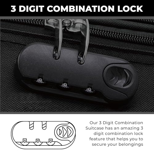 Detalle 2 de FLYMAX Cabin Suitcase 55x40x20 – Lightweight, secure carry-on for major UK airlines