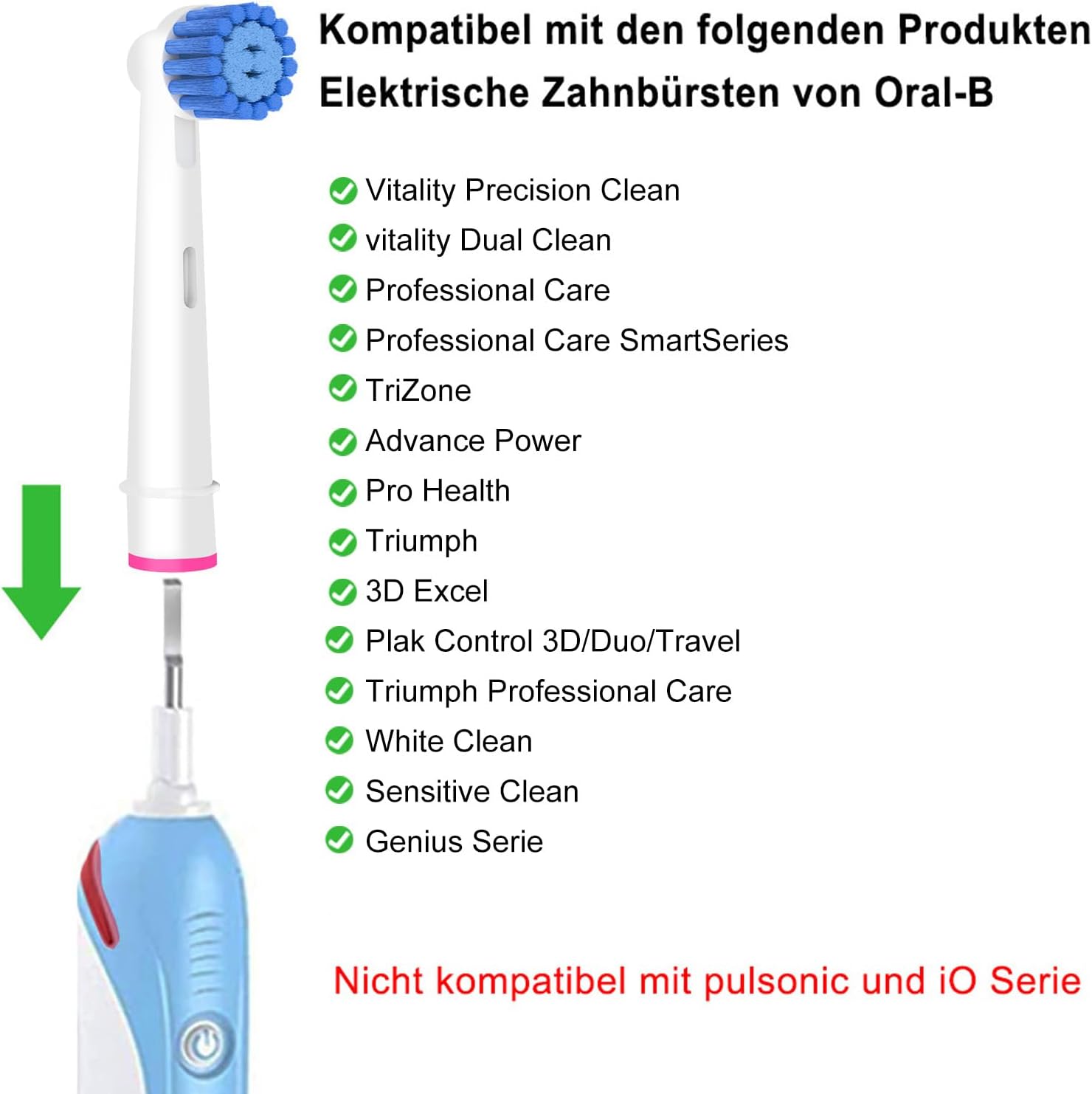 Thumbnail 4 de Betterchoi 16 Sensitive Aufsteckbürsten kompatibel mit Oral-B (weiche Borsten) – für schonende Reinigung