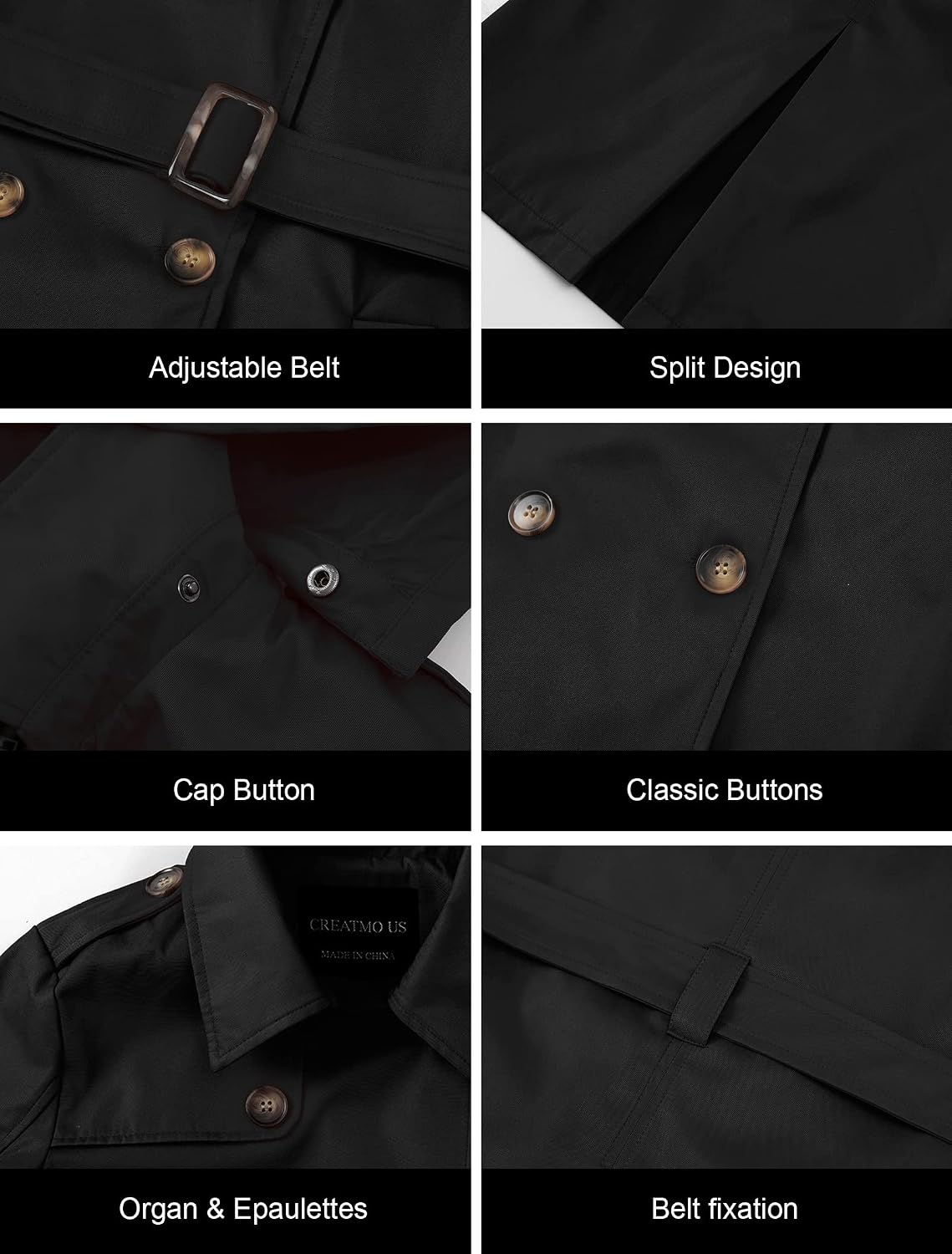 Thumbnail 5 de CREATMO US Women's Trench Coat