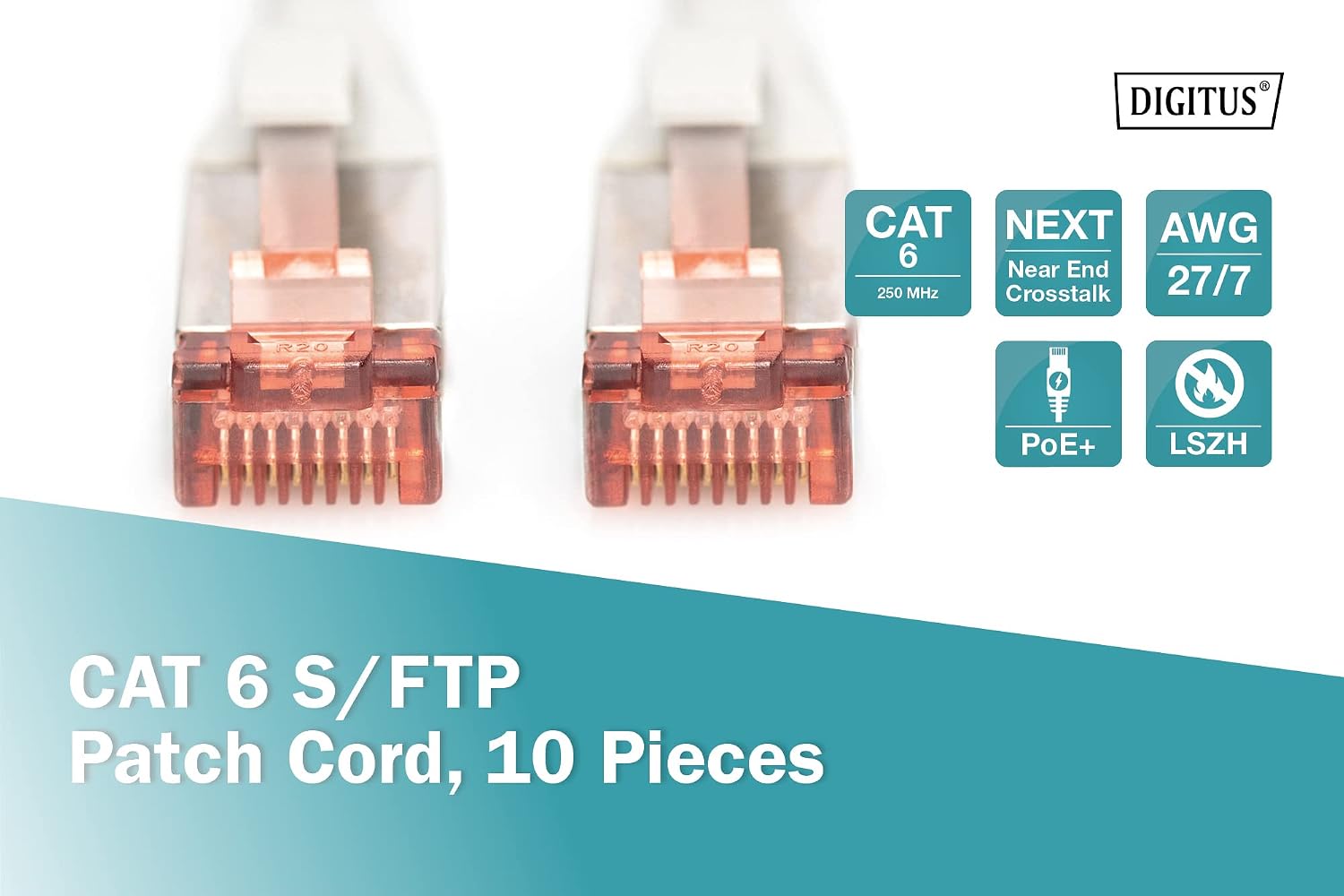 Thumbnail 1 de Digitus DK-1644-0025-WH-10 Cavo Cat6 S-FTP 10 m