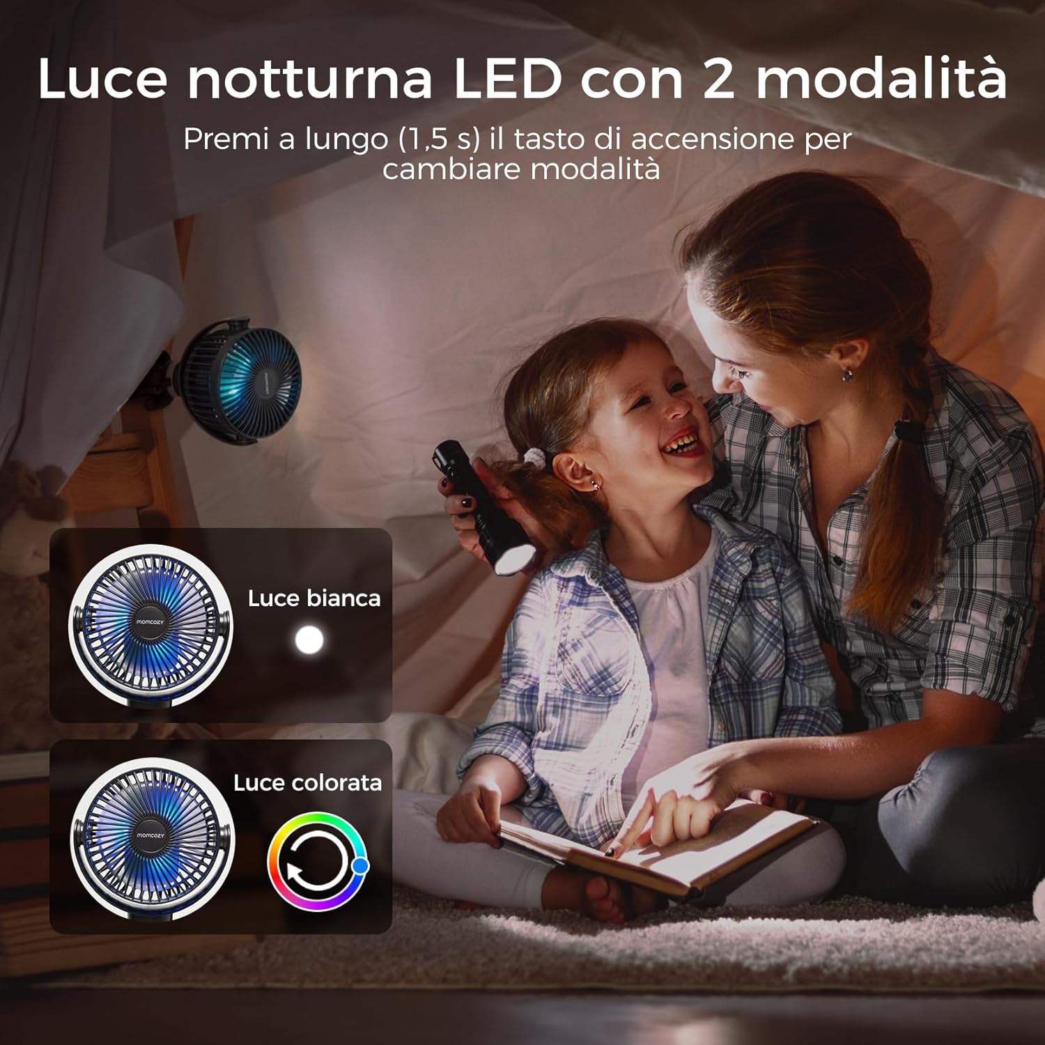 Thumbnail 5 de Momcozy 8000mAh Ventilatore Portatile per Passeggino: aria fresca ovunque