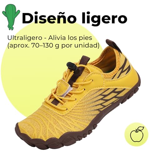 Thumbnail 6 de SAGUARO Escarpines Niño Zapatillas Barefoot Secado Rápido – Amarello, 28 EU