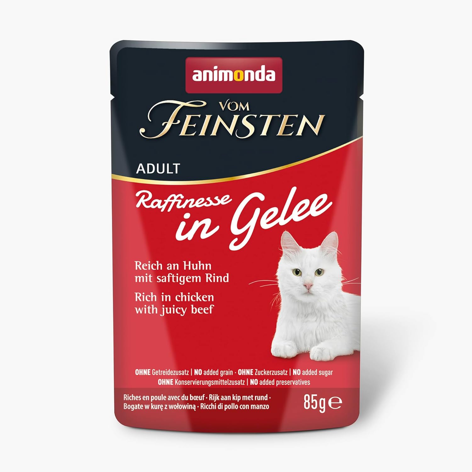 Detalle 2 de animonda Vom Feinsten Raffinatezza per adulti in gelatina - 12 x 85 g