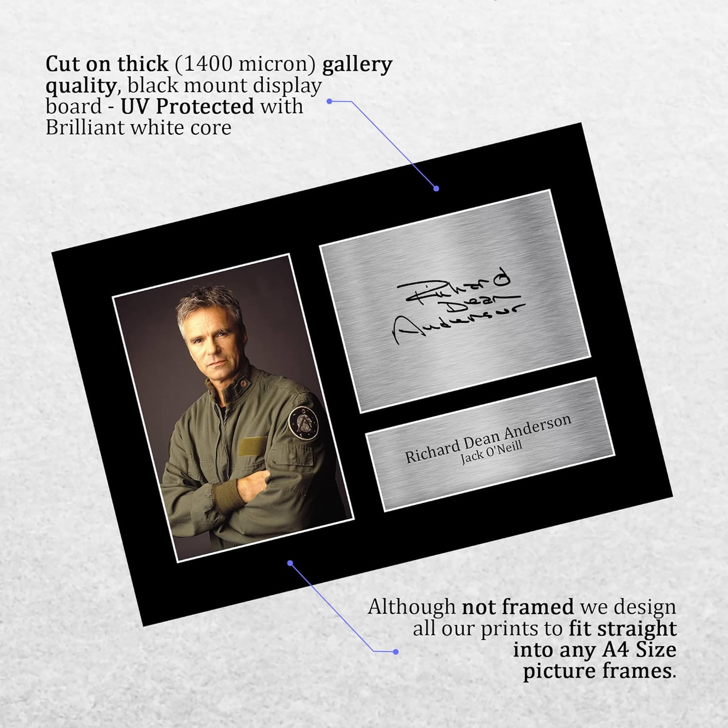 Thumbnail 2 de HWC Trading A4 Richard Dean Stargate SG-1 signed autograph picture (printed, mounted display)