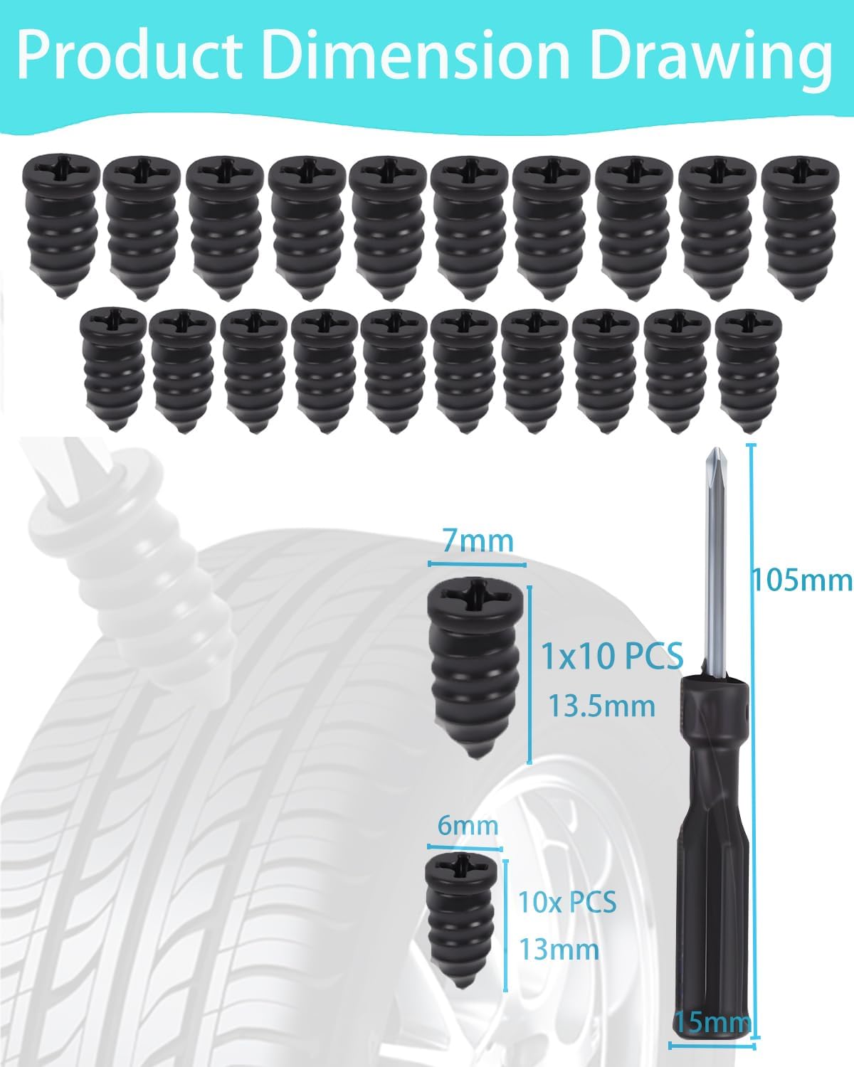 Thumbnail 5 de shungran 28Pcs Car Tyre Puncture Repair Kit review