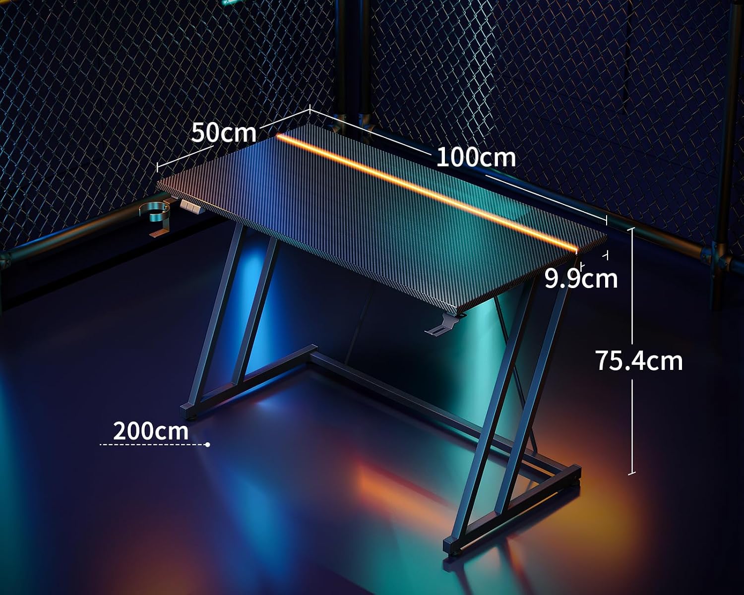 Thumbnail 2 de ODK Gaming Desk LED 100 cm