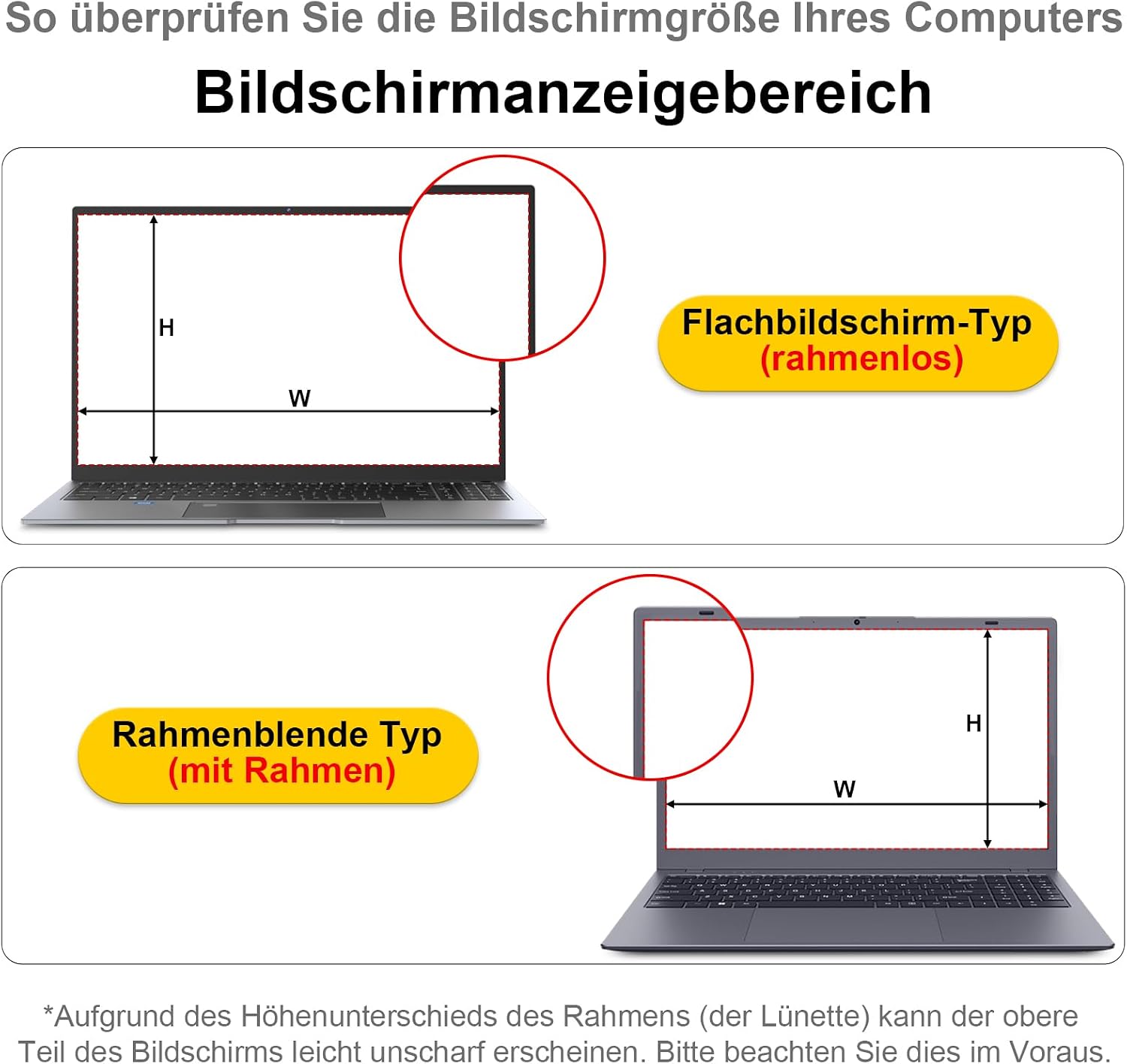 Detalle de STARY magnetische Blickschutzfolie für Laptop 16 Zoll (16:9) – Anti-Spy & Blaulicht-/Blendfilter
