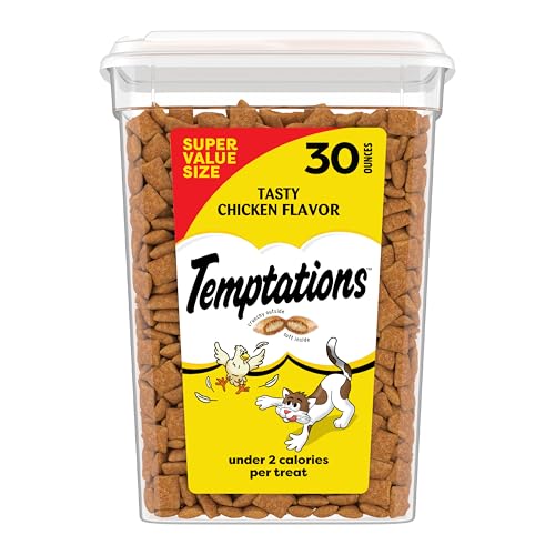 Detalle de Temptations Classic Crunchy and Soft Cat Treats, Tasty Chicken — 30 oz