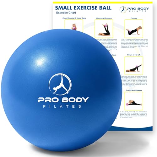 Detalle de ProBody Pilates Ball Small — 9 Inch Small Exercise Ball (Blue) by ProBody Pilates