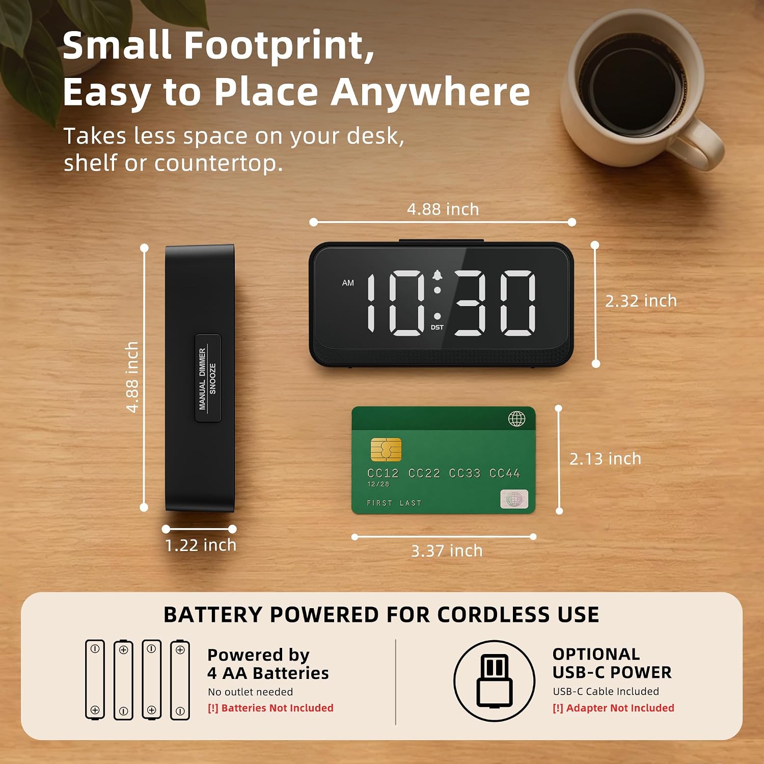 Thumbnail 1 de Srubambi Battery-Operated Alarm Clock, Compact