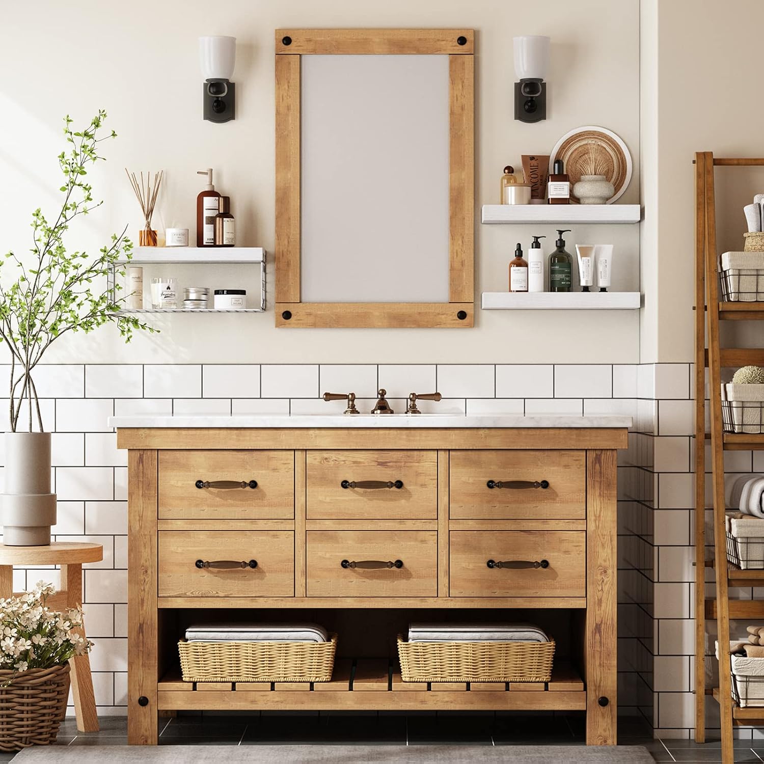 Detalle 2 de QEEIG Bathroom Shelves Set of 3