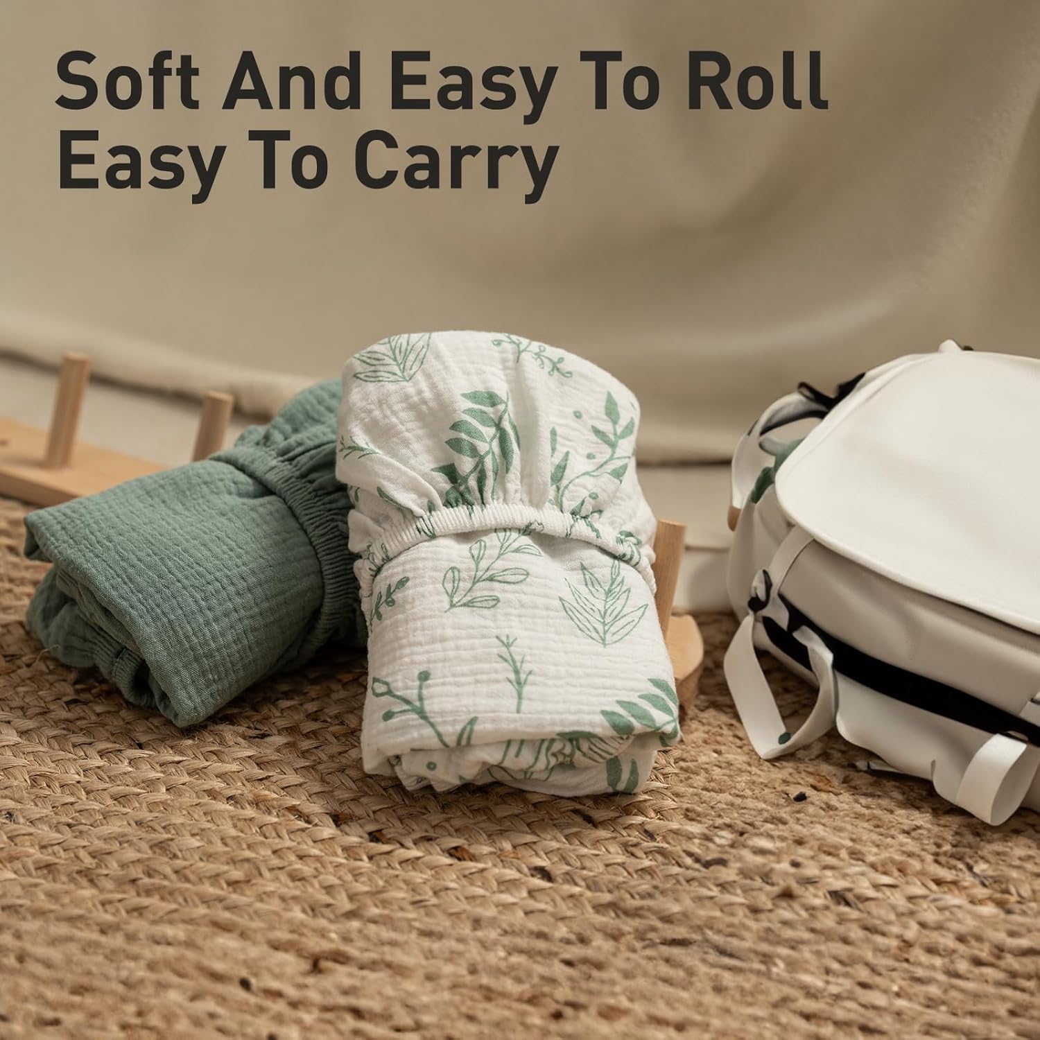 Thumbnail 5 de Muslin pram fitted sheet pack of 2