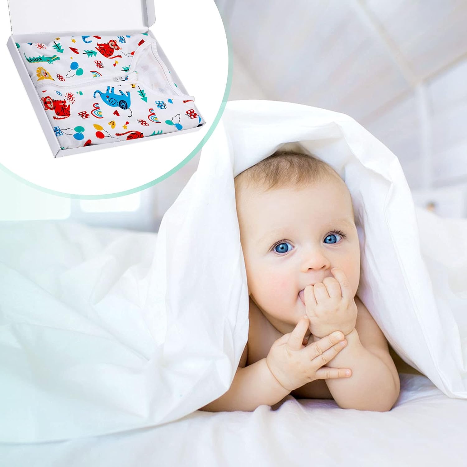 Thumbnail 6 de Lictin Baby Sleeping Bag 0.5 TOG SleepSack - 100% Cotton, Sleeveless Swaddle, 18-36 Months
