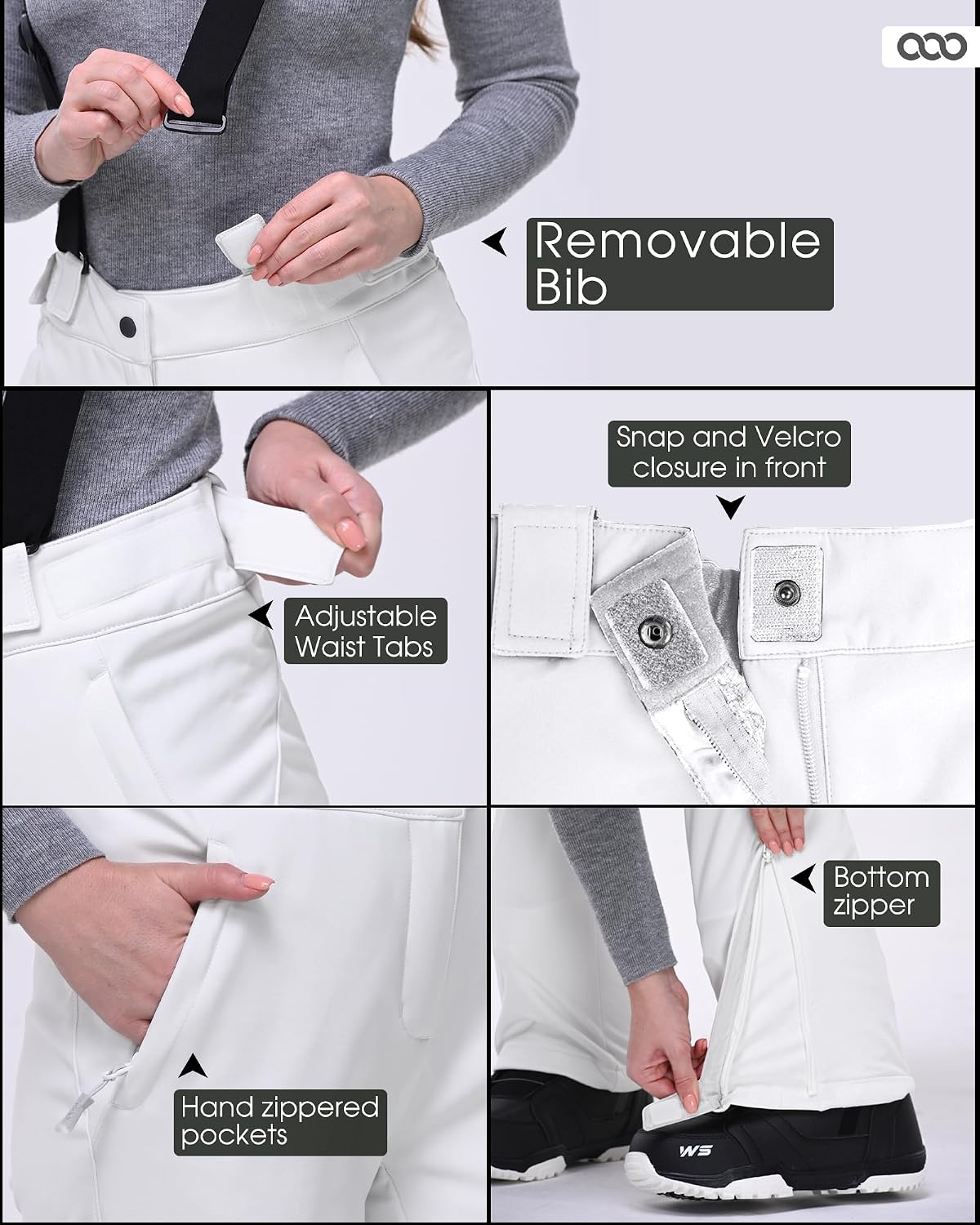 Detalle de 33,000ft women ski pants, 8000mm waterproof