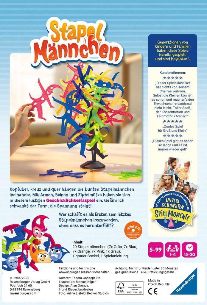 Detalle 2 de Ravensburger 20854 StapelmĂ€nnchen ab 5 Jahren đČ