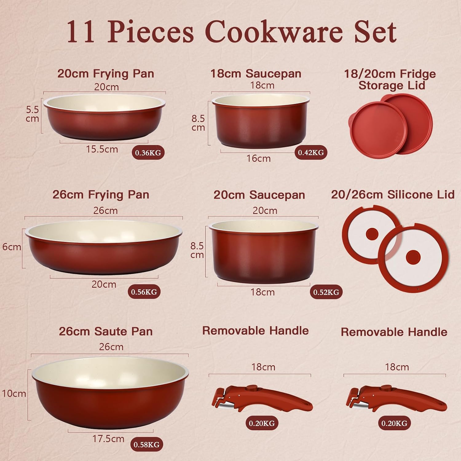 Detalle 2 de GiPP 11Pcs Pots and Pans Set