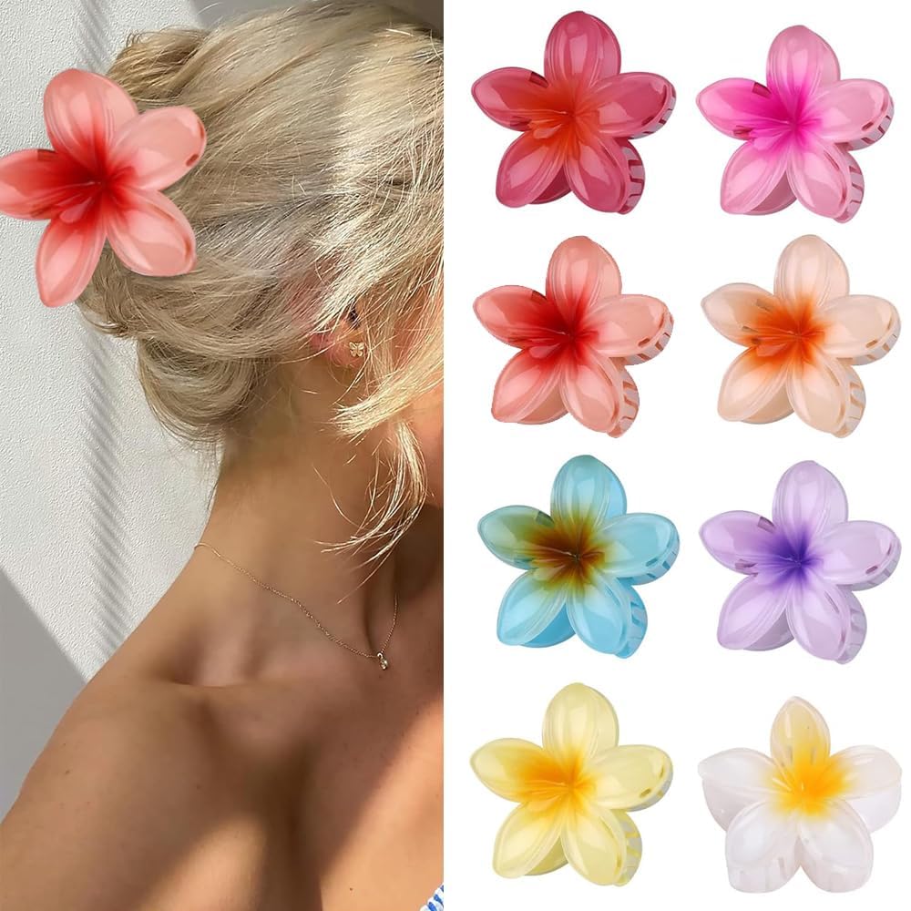 Detalle de 8 Stück Flache Haarklammer Set mit Entenschnabel – Rutschfeste Clips in vielseitigen Farben
