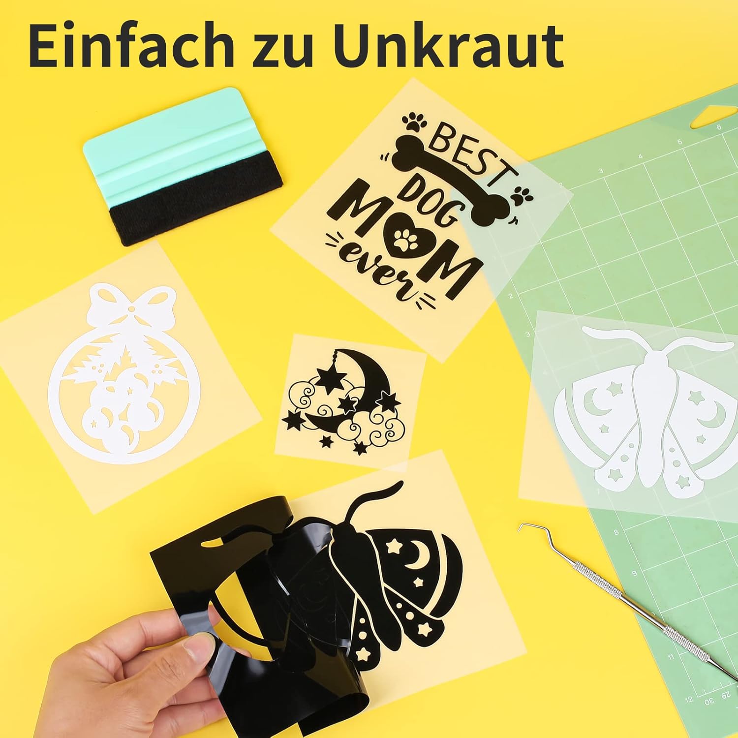 Thumbnail 3 de Prime Vinyl Plotterfolie 30,5 cm x 335,5 cm matt schwarz mit PET-Rückseite – permanente Vinylrolle für Silhouette & mehr