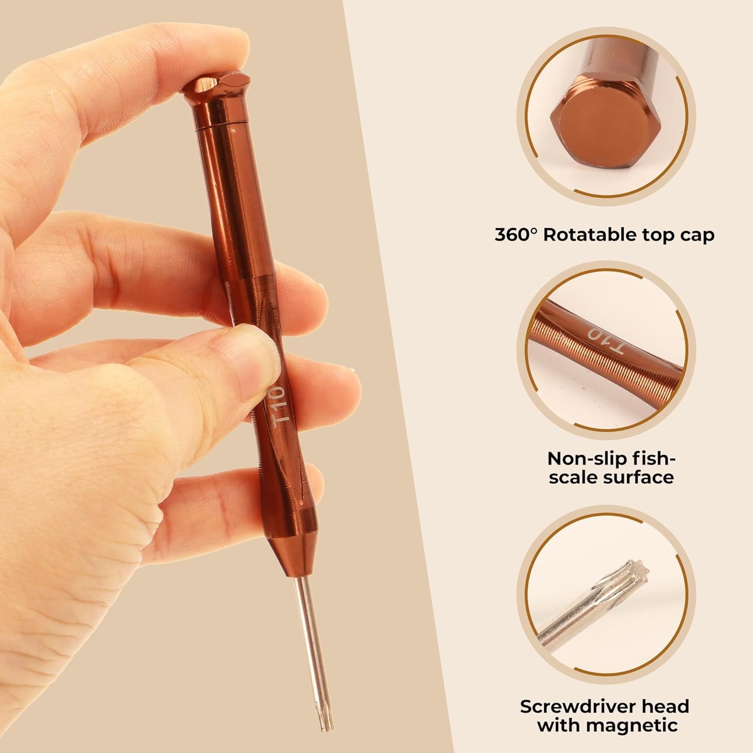 Thumbnail 4 de MULWARK 8pc Mini Screwdriver Set (Magnetic Torx Precision Kit) for Electronics, Watches & Eyeglasses
