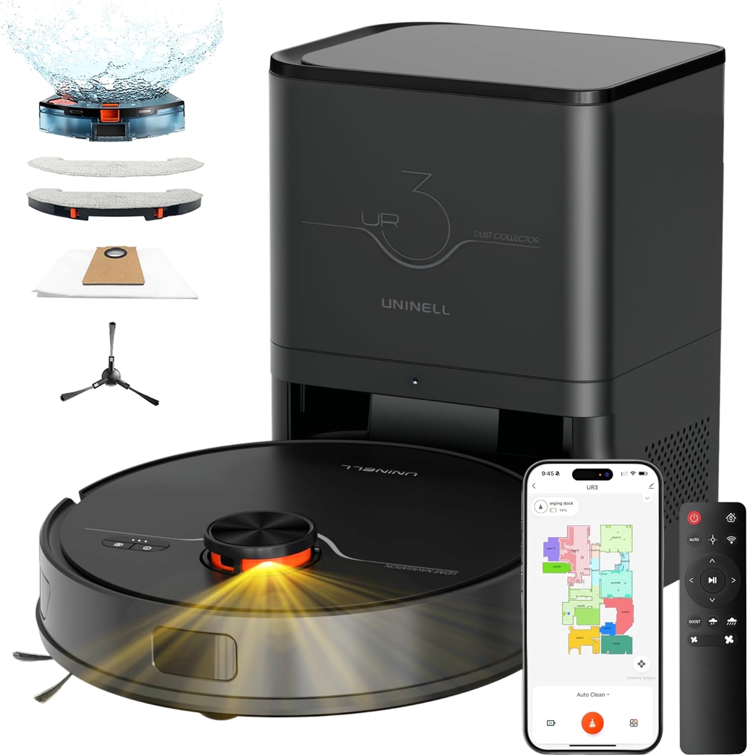 uninell Robot Vacuum and Mop 7000Pa
