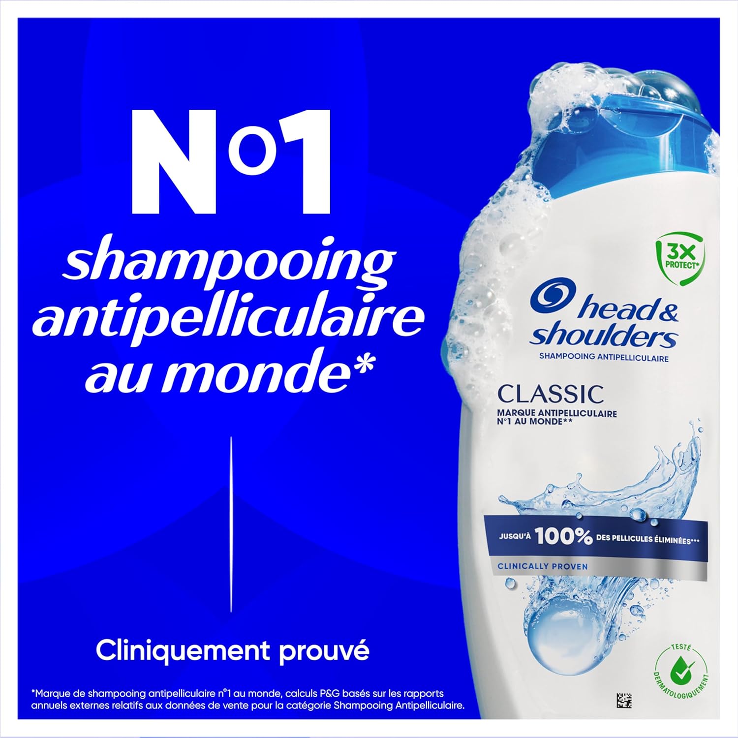 Thumbnail 1 de Head & Shoulders Shampoing Antipelliculaire Classic Recharge 3 x 550 ml – efficacité cliniquement prouvée