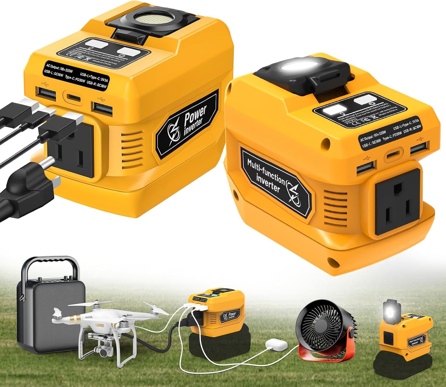 Detalle de PlantPalGear a43b6af6-0394-437a-a0bd-0ac5be18e334 220W Power Inverter