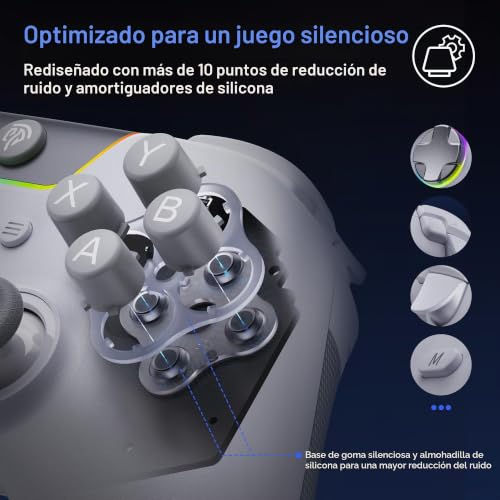 Thumbnail 1 de EasySMX X05Pro mando inalámbrico con base, joysticks Hall y respuesta de 1000 Hz