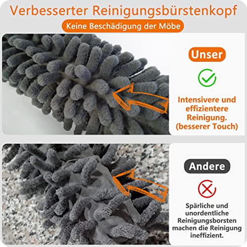 Thumbnail 4 de Staubwedel Teleskop Waschbar von HELI MIAO – ausziehbare Mikrofaser Edelstahlbürste bis 245 cm