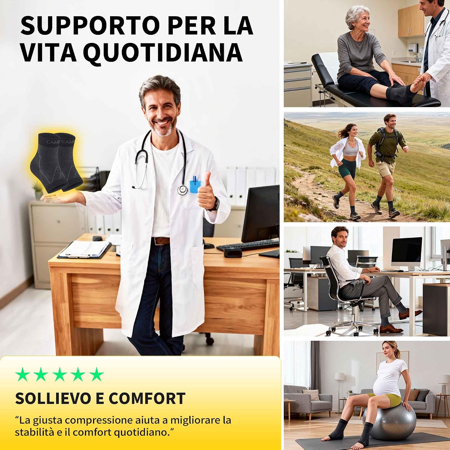 Detalle de CAMBIVO Cavigliera Sportiva 15-20 mmHg