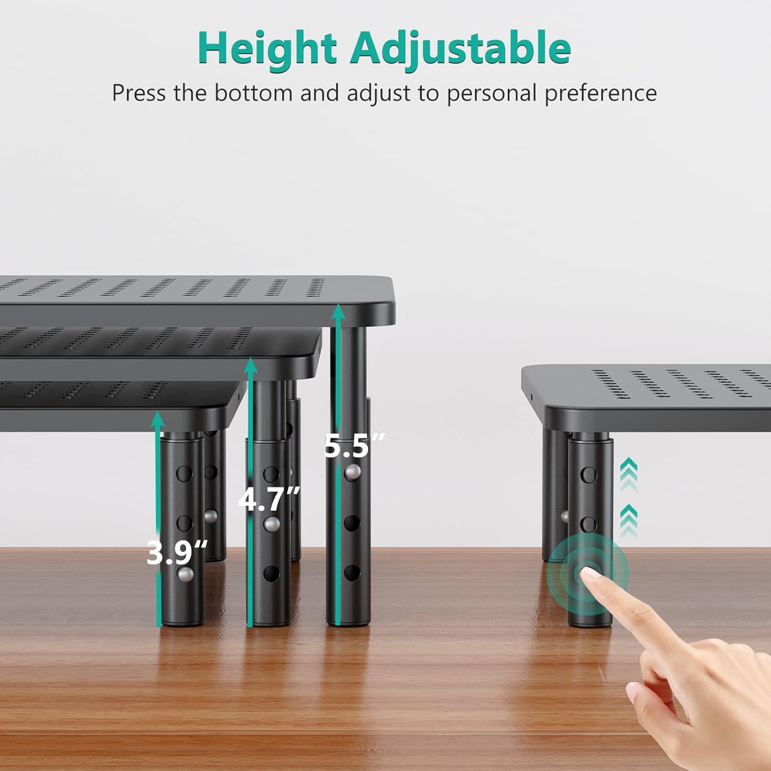 Detalle 2 de WALI STT003 Monitor Riser 37 x 24 cm