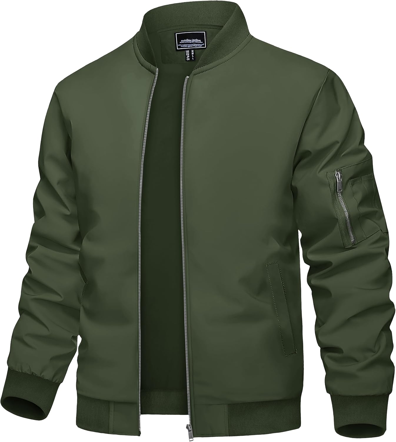 Detalle de TACVASEN Men's Lightweight Jacket, Windproof Full-Zip Coat with Pockets