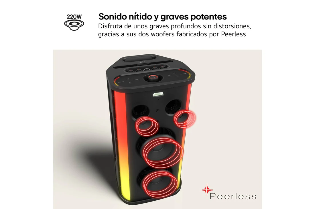 Thumbnail 3 de LG xboom Stage 501: Altavoz para fiestas de 220 W, con AI Karaoke y 25 h de batería