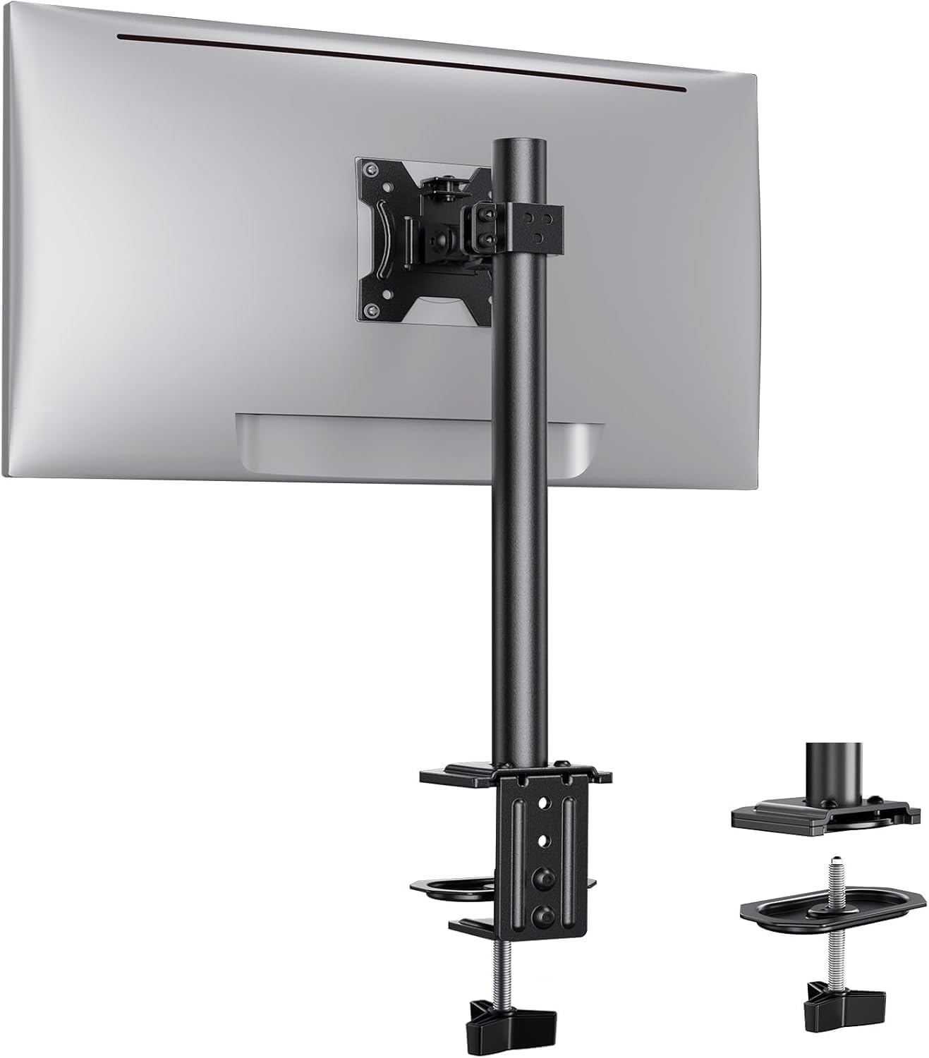 Detalle de ErGear Single Monitor Stand for 13–32” Screens, VESA 75x75/100x100 – Stable, space-saving desk mount