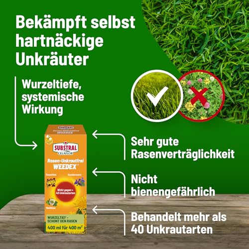 Thumbnail 1 de Substral Celaflor Rasen-Unkrautfrei Weedex 400 ml Konzentrat – systemischer Unkrautbekämpfer für den Rasen