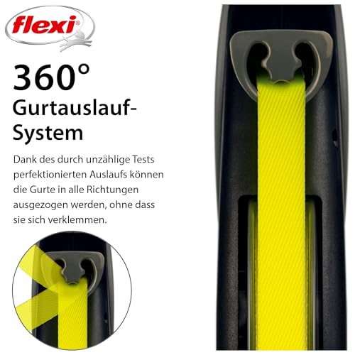 Detalle de flexi Giant S/M Hundeleine Roll-Länge 8 m – schwarz/neon-gelb