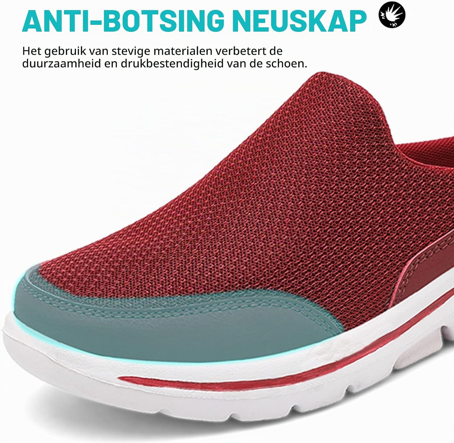 Detalle 2 de Acfoda clogs voor dames en heren, uniseks mesh-instappers, lichtgewicht, EU 35-48